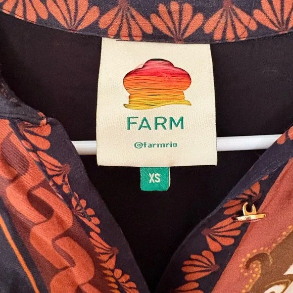 Farm Rio Multicolor Miranda Mix Chemise Midi Dress - Picture 5 of 6